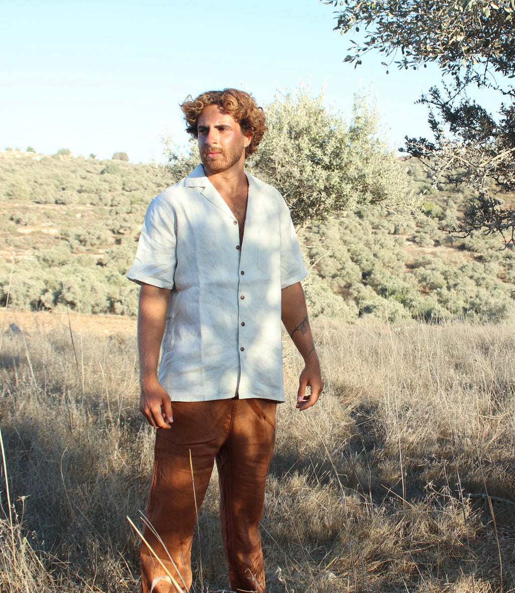 Cream Button Down - 100% Organic Long Fiber Linen
