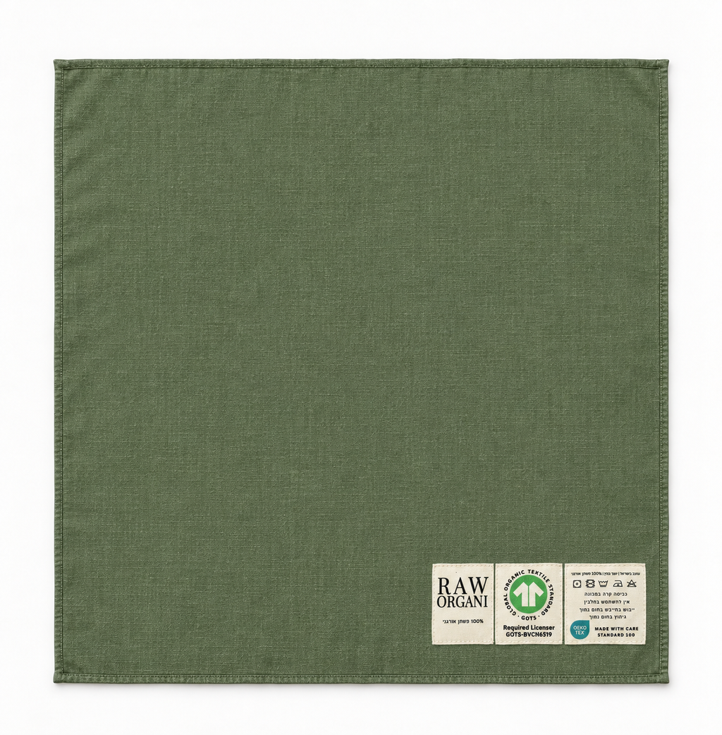 Olive Bandana - 100% Organic Long Fiber Linen