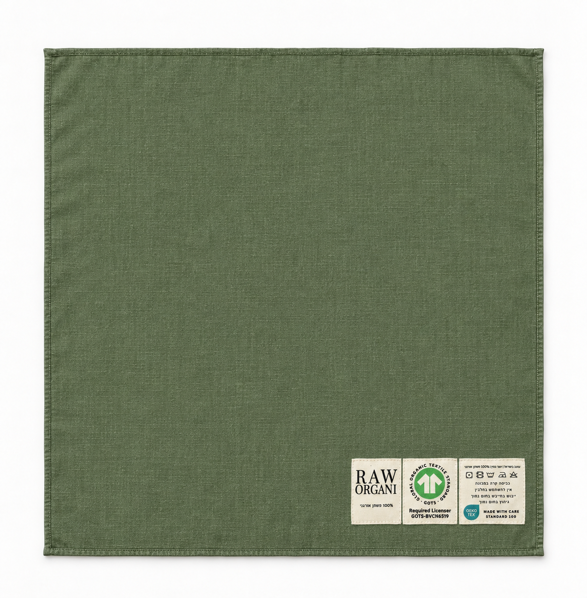 Olive Bandana - 100% Organic Long Fiber Linen