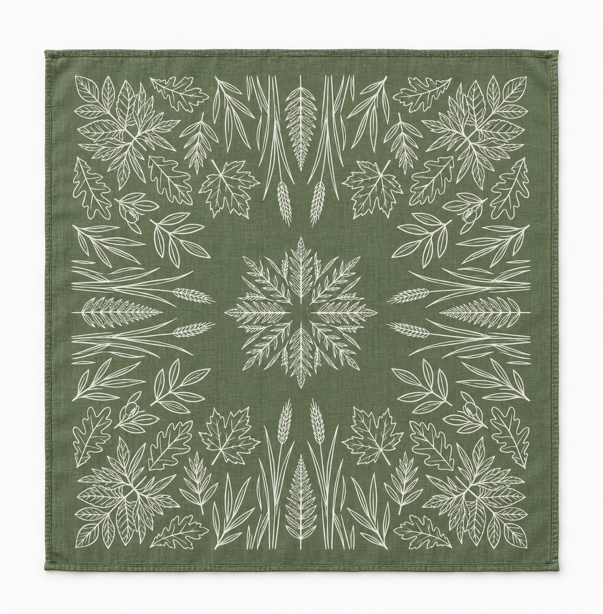 Olive Bandana - 100% Organic Long Fiber Linen